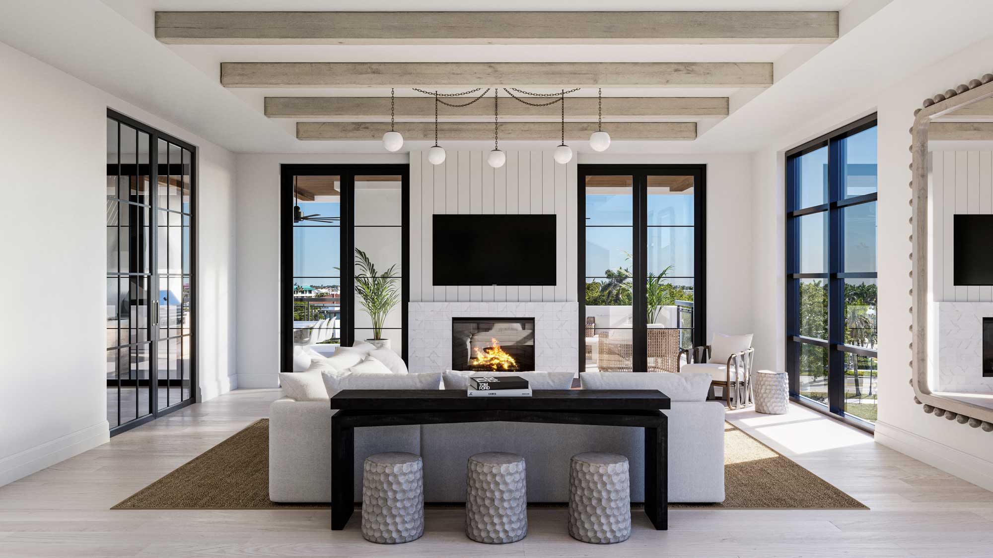 The Huxley Naples Great Room Beach Style Design